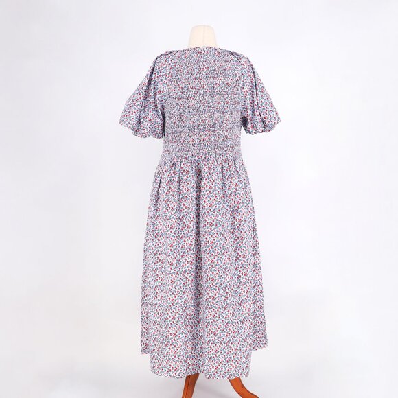 NWT J.CREW Meadow Dress in Poppy Cotton Poplin Midi Floral Puff Sleeve  Size XXL - Picture 5 of 9